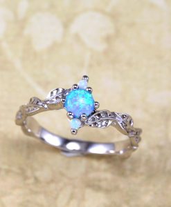 Opal engagement ring