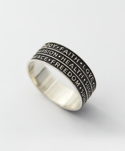 Friendship Words Ring In Sterling Silver, Personalized Powerful Words