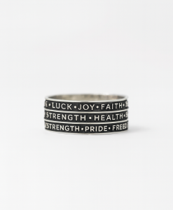 Friendship Words Ring In Sterling Silver, Personalized Powerful Words - Image 8