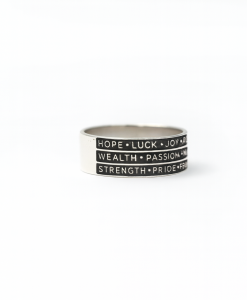 Friendship Words Ring In Sterling Silver, Personalized Powerful Words - Image 9