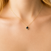 Princess Cut Sapphire Pendant, Pendant Necklace Princess Cut Sapphire Pendant, Pendant Necklace