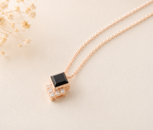 Princess Cut Sapphire Pendant, Pendant Necklace Princess Cut Sapphire Pendant, Pendant Necklace