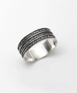 Friendship Words Ring In Sterling Silver, Personalized Powerful Words - Image 10