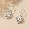 Silver Infinity Knot Hanging Earrings