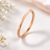 Solid Gold 14k Thin Rose Gold Wedding Band, Mobius Wedding Ring