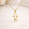 Gold Boy Baby pendant, Child Pendant