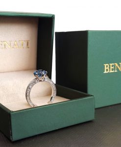 2.0 CT Pear Moissanite Engagement Ring, Rose Gold Pear Halo Solitaire Ring