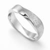 Platinum mobius mens wedding band, 5mm Mobius wedding ring in platinum