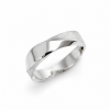 Platinum mobius mens wedding band, 5mm Mobius wedding ring in platinum