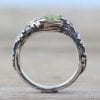 Amethyst Leaf Ring, Silver Leaves Ring With Amethyst