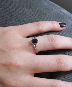 Braided Rope Ring, Iolite Ring
