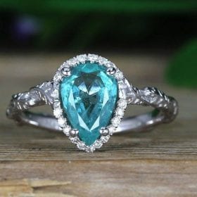 Emerald Engagement Ring, Emerald Ring