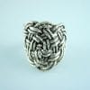Infinity Knot Rope Silver Ring, Silver braided rope infinity ring