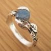 Labradorite Ring, Leaf Ring With Gemstone In Silver