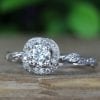 Leaf Engagement Ring, Diamond Engagement Ring