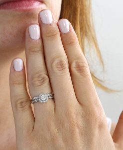 Leaf Engagement Ring, Diamond Engagement Ring