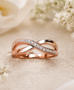 Infinity Knot Ring, 14k Love Knot Infinity Band - Image 5