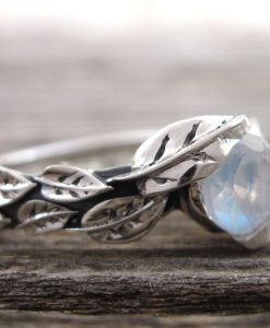 Moonstone Ring, Leaf Moonstone Ring