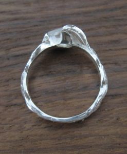 Moonstone Ring Moonstone Leaf Ring, Square Cut Moonstone Leaves Engagement Ring