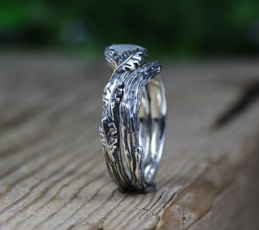 Moonstone Rings Silver Set , Bohemian Ring