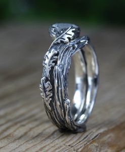 Moonstone Rings Silver Set , Bohemian Ring