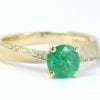 Natural emerald ring, Mobius engagement ring