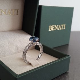 Peridot Leaf Bridal Engagement Ring,  Antique Gemstone Wedding Ring