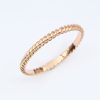 Gold braided rope ring, gold rope wedding band