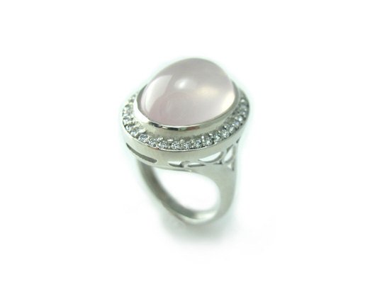 Rose quartz cocktail ring crafted in silver - magic on your finger - free shipping - pink - bold - designer statement - New best gift