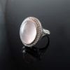 Rose quartz cocktail ring crafted in silver - magic on your finger - free shipping - pink - bold - designer statement - New best gift