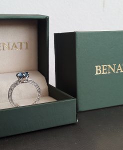 Sapphire and Diamond White Wedding Band, Blue Sapphire Infinity Diamond Wedding Ring