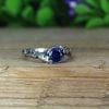 Sapphire Leaves Ring, Nature Inspired Ring