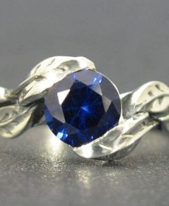 Sapphire Ring, Leaf Sapphire Ring