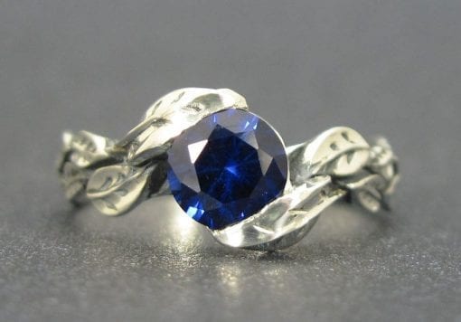 Sapphire Ring, Leaf Sapphire Ring