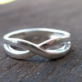 Silver Infinity Ring, Infinity Knot Silver Ring
