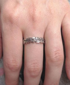 Silver Leaf Ring, Silver Leaves Ring