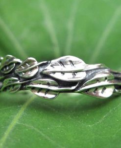 Silver Leaf Ring, Silver Leaves Ring