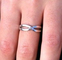 Sterling Silver Friendship Ring, Infinity Knot Promise Ring