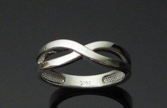 Sterling Silver Friendship Ring, Infinity Knot Promise Ring
