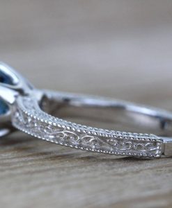 Vintage Emerald Filigree Engagement Ring