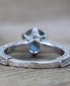 Vintage Emerald Filigree Engagement Ring