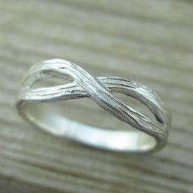 14K Gold Twig Ring, Branch Ring