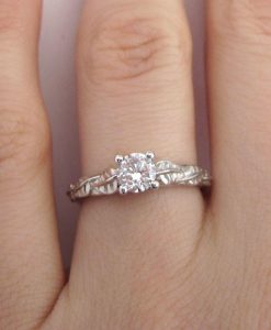 Blue Sapphire Engagement Ring, Gold Sapphire Ring - Image 5