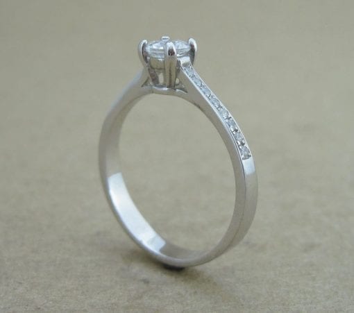 Diamond Engagement Ring, Gold Diamond Engagement Ring