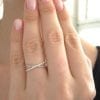 Diamond Infinity Knot Ring, Diamond Engagement Minimalist Infinity Ring
