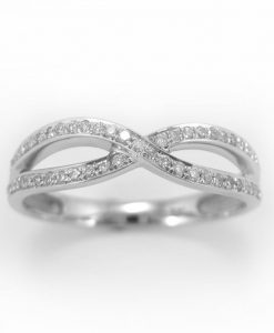Diamond Infinity Ring, Diamond Infinity Knot Ring - Image 2