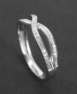 Diamond Infinity Ring, Diamond Infinity Knot Ring - Image 4