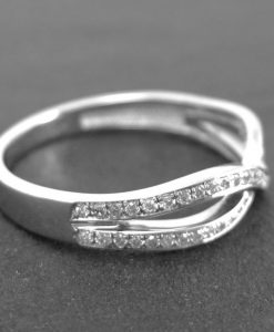 Diamond Infinity Ring, Diamond Infinity Knot Ring - Image 5