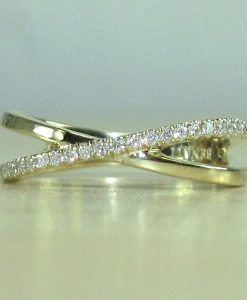 Diamond Infinity Ring, Diamond Infinity Wedding Band - Image 3