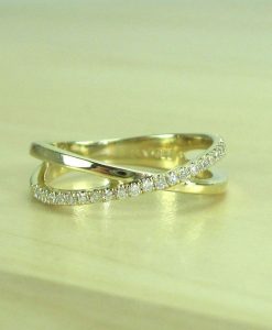 Diamond Infinity Ring, Diamond Infinity Wedding Band - Image 4